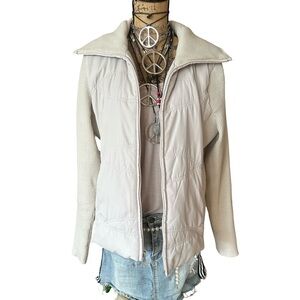 Lucy Women's Cream Puffer Jacket - SIZE XL